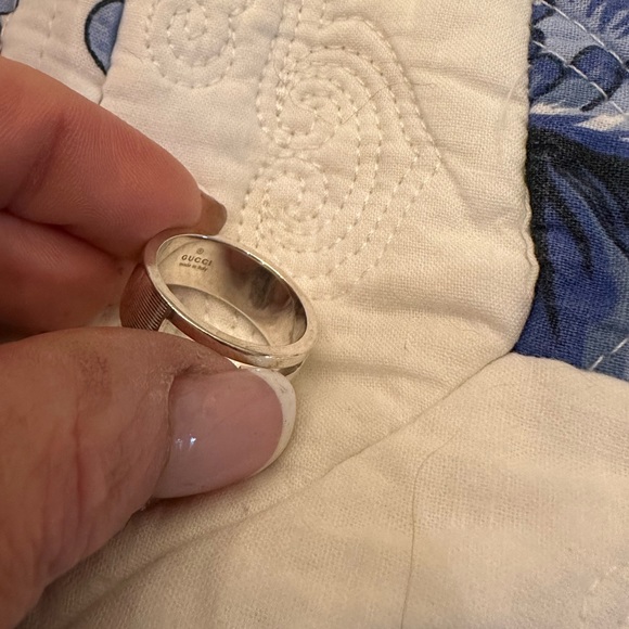 ❌LIKE NEW: GUCCI Sz 7 (US) G Logo Silver 925 Ring - Picture 7 of 13